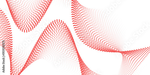 Red color halftone gradient texture. Vanishing cartoon polka dot background. Repeating dotted gradation pattern. Fading comic pop art overlay backdrop. Raster halftone effect wallpaper. Vector