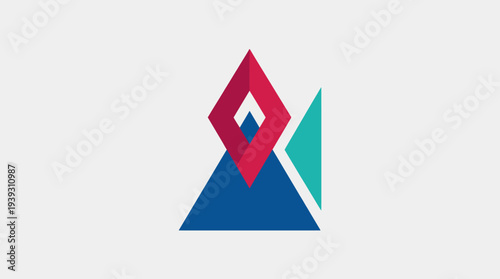 Free Download This striking logo design features a unique geometric arrangement of brightly colored shapes representing modernity, innovation, and creative potential in branding. - GFXLoad