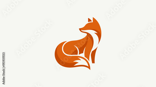 A sleek and stylized illustration of a fox, showcasing its elegance and grace, perfect for branding, logos, or creative projects that demand a modern touch.