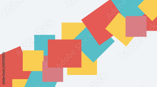 This image features a vibrant arrangement of colorful geometric shapes including squares and rectangles, creating an engaging and modern visual element for any project.
