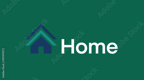 This image displays a minimalist home icon along with the word 'Home,' effectively representing the real estate sector with a clean and relatable visual design.