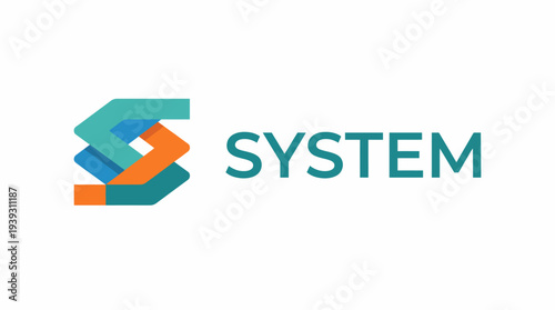 This image portrays a colorful geometric logo design representing a systematic approach to creativity, innovation, and modern technology in visual communication.