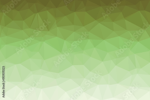 A sophisticated low poly pattern transitions gracefully with a subtle gradient from deep olive green to soft light green