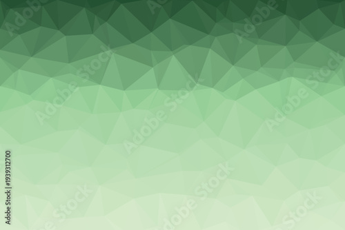 A vibrant low poly pattern shows a smooth gradient of deep emerald green to refreshing mint shades