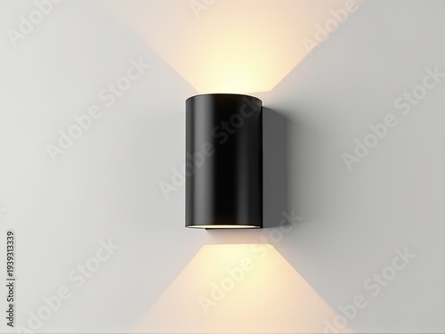 A modern wall-mounted light fixture installed on the side of a wall