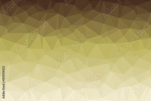 A warm low poly geometric surface features a rich gradient from golden brown to a light creamy yellow