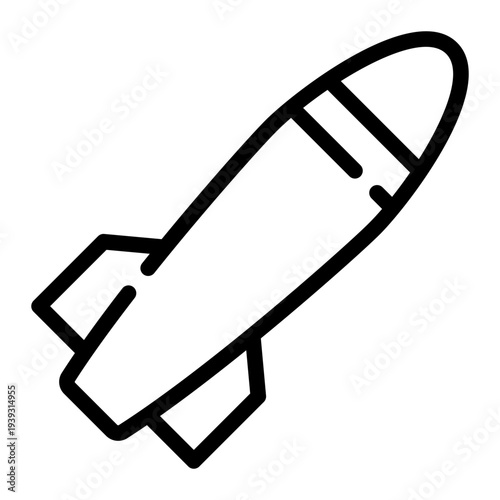 missile line icon