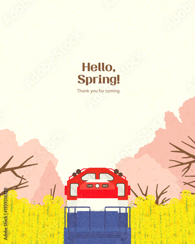 Train Trip Full of Spring Blooms