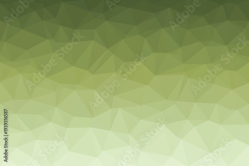 This geometric low poly texture showcases a gentle gradient from dark olive green to a subtle pale lime