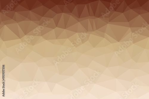 This image showcases a geometric low poly pattern with a warm brown to light tan gradient