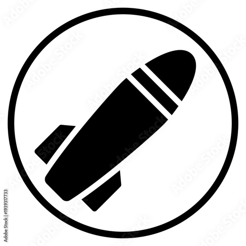 missile glyph icon