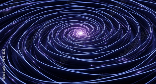 Spiral Galaxy with Bright Center and Radiating Arms.