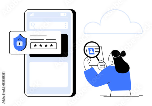Identity security. Identity management with two-factor authentication and profile verification tools. Identity protection for secure login, data safety, cloud services, and user authentication