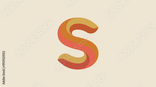 A striking letter 'S' designed in an orange and yellow gradient showcasing modern typography combined with artistic flair that evokes creativity and innovation.