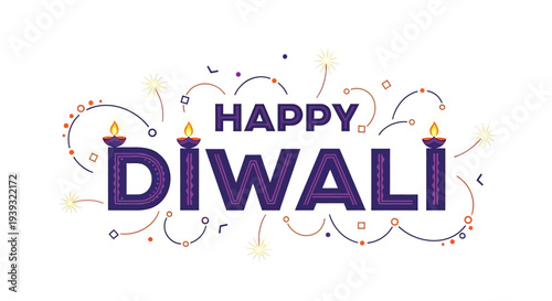 Diwali festival greeting card vector