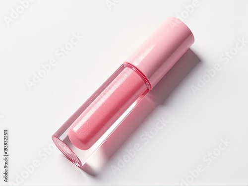 A bottle of pink liquid sitting on a white surface, ready for use