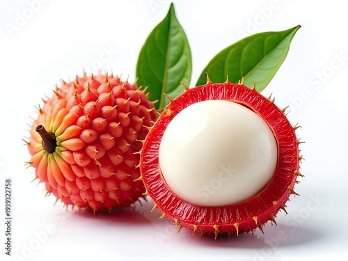 A close-up shot of a fruit sitting on a white surface, perfect for food or product photography