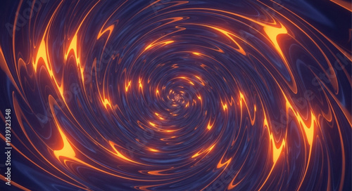 Abstract Dynamic Swirling Light Patterns with Bright Flashes.