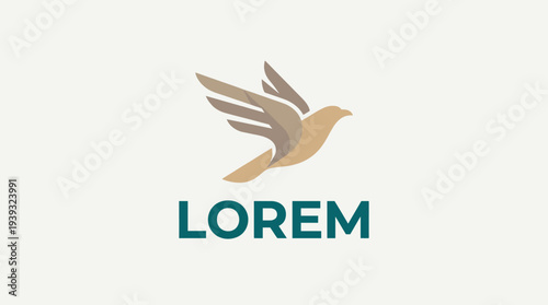 This elegant bird logo creatively symbolizes freedom, peace, and vitality, using soft colors and dynamic shapes to convey a sense of motion and grace.