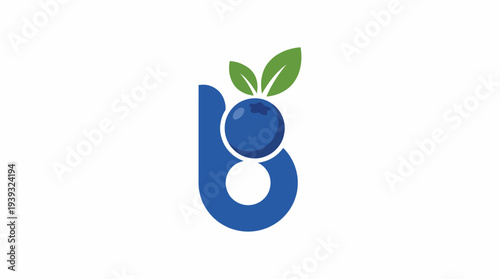 A fun and engaging logo featuring a blueberry, combining fresh fruit elements with a playful design, capturing the essence of health, flavor variety, and natural sweetness.