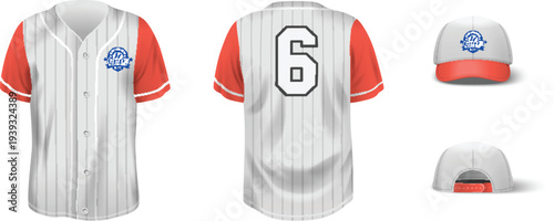 baseball jersey orange copmbine white colors