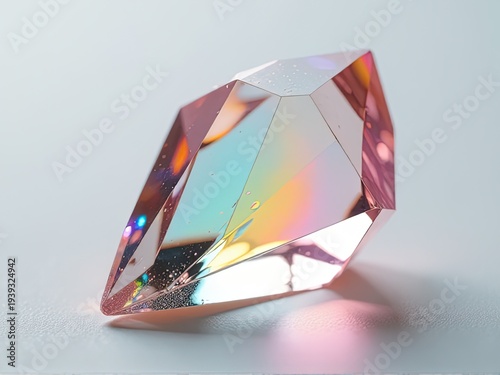 A shiny diamond sitting on a table