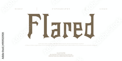 Flared, Creative digital abstract modern alphabet fonts. Typography electronic digital game music future creative italic font design concept. vector illustration
