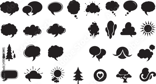Set of 25 weather icons vector