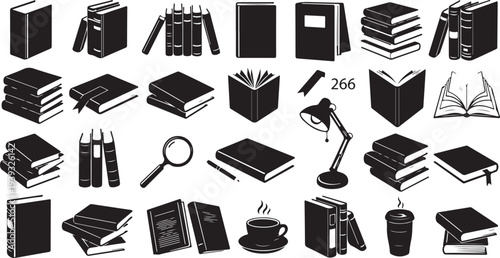 Set of 26 education and office icons vector