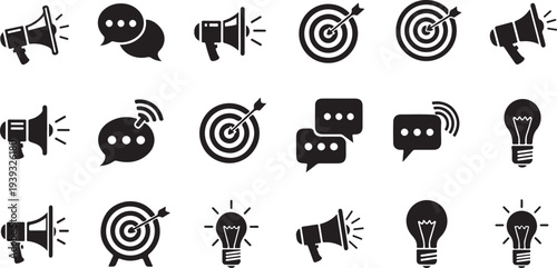 Set of 25 black art and craft icons vector