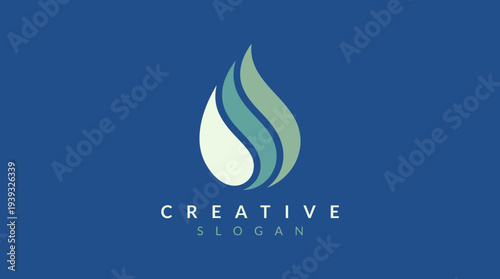 This image showcases a stylized water drop design symbolizing fluid dynamics, energy, and creativity, offering a modern, calming aesthetic for branding or digital use.