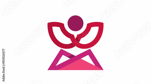 This composition highlights a stylized human figure surrounded by curves and shapes, representing unity, community, and artistic expression in a vibrant manner suitable for branding.