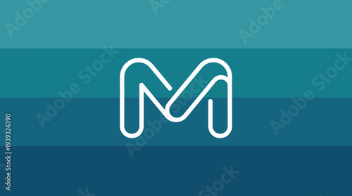 A sleek and elegant representation of the letter 'M', formed by smooth lines that create a minimalistic yet sophisticated logo suitable for modern branding.