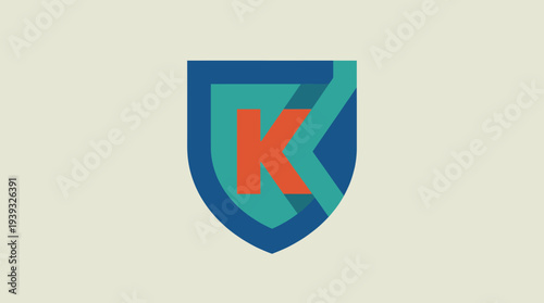 This striking logo features a shield design combined with the letter 'K', showcasing a balance of strength and modernity suitable for various branding needs.