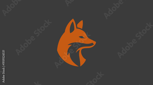 A captivating logo design showcasing a fierce fox's head characterized by a bold orange color, symbolizing cleverness, agility, and makes for a strong brand identity.