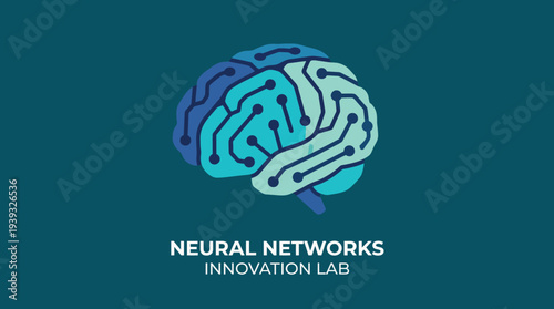 This image features a stylized brain design symbolizing neural networks, showcasing interconnected lines that represent technology and innovation in artificial intelligence.