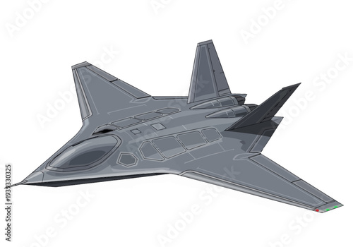 Gray military fighter jet aircraft model.