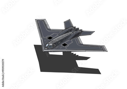 Gray model of a fighter jet.
