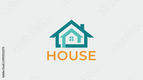 A stylish and simplistic house icon design, perfect for real estate branding, showcasing a welcoming atmosphere with its clear lines and modern appeal.