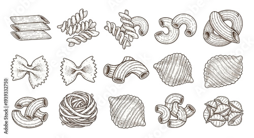 Bread and Bakery Line Icons Set – Bakery Food Outline Vector Collection