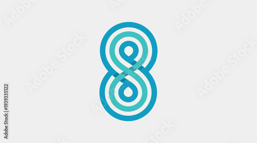 A sleek infinity loop design that symbolizes connections and continuity, embodying concepts of eternity and limitless possibilities, suitable for technology and networking brands.