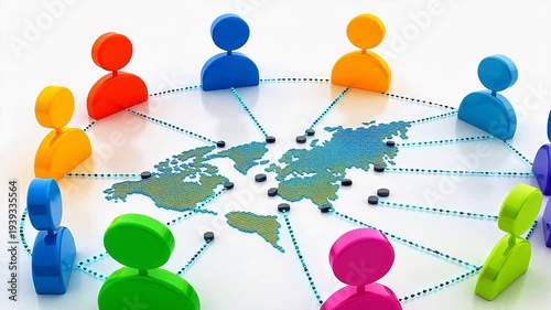 Global Network of Colorful User Connections
