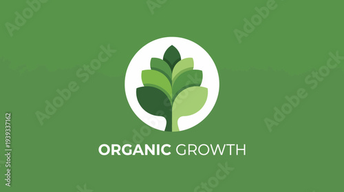 An elegant logo featuring a stylized leaf design within a circle, representing organic growth, sustainability, and vitality for businesses focused on natural products.