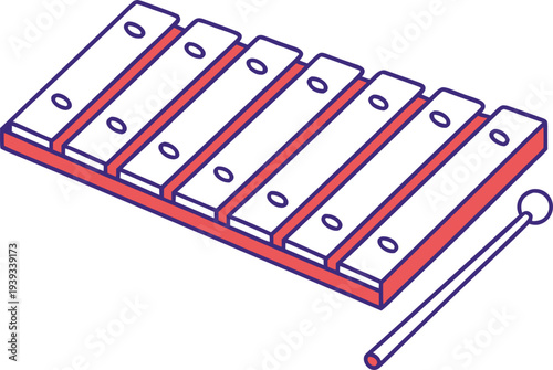 Colorful Xylophone Musical Instrument Concept. Xylophone Music Learning Instrument. Kids Xylophone Music Education Theme. Wooden Xylophone Musical Instrument Concept. Xylophone Music Classroom