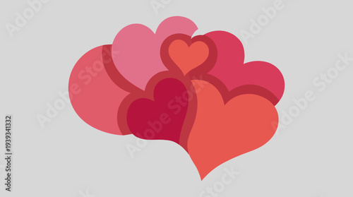 An explosion of colorful hearts representing love and joy, a captivating visual perfect for romantic, emotional, or celebration-themed projects.