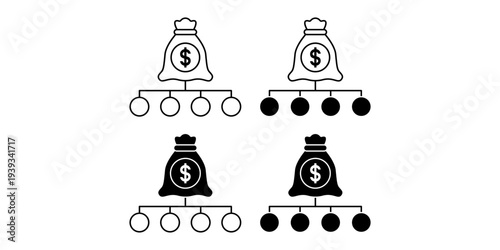 Business Cost Structure Concept Showing Financial Planning Expense Allocation And Budget Icons