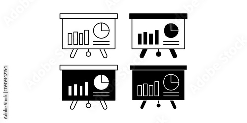 Pitch Deck Presentation Concept With Business Slides Analytics Charts And Startup Meeting Icons