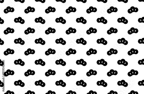 松模様　黒色　日本伝統背景