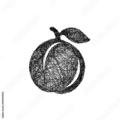 Sketch nectarine icon design
