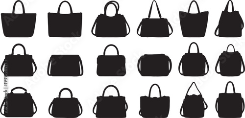 Women Handbag and Purse Silhouette Collection